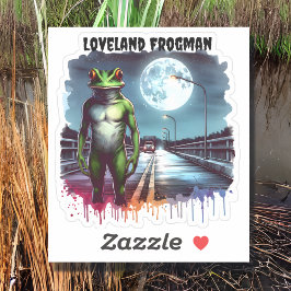 De Loveland Frogman | Ohio Cryptid Sticker