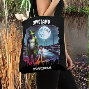 De Loveland Frogman   Ohio Cryptid Tote Bag