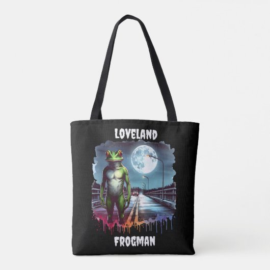 De Loveland Frogman | Ohio Cryptid Tote Bag (Achterkant)