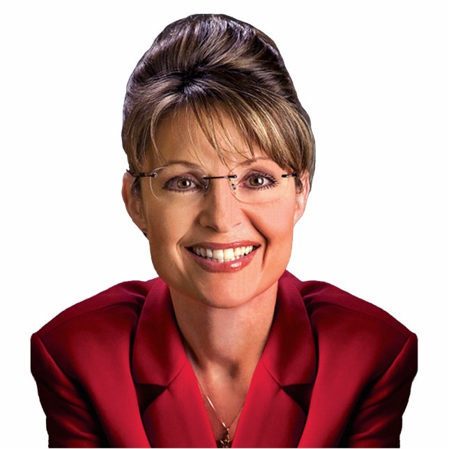De Lovely Sarah Palin Staand Fotobeeldje (Voorkant)