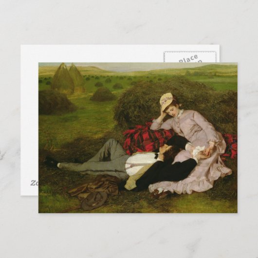 De Lovers, 1870 Briefkaart (Voorkant / Achterkant)