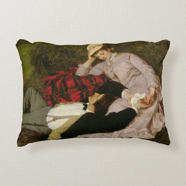 De Lovers, 1870 Decoratief Kussen (Voorkant)