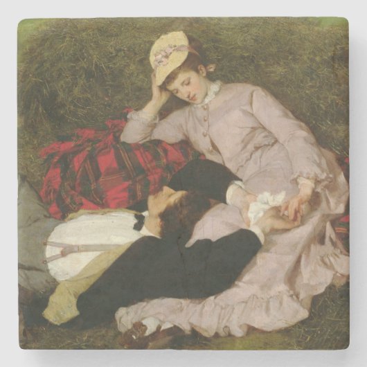 De Lovers, 1870 Stenen Onderzetter (Voorkant)