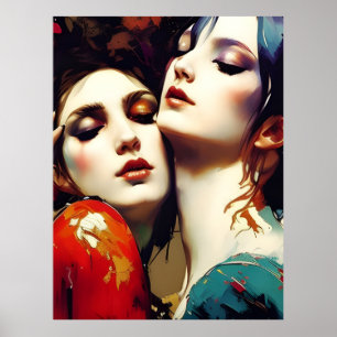 De Lovers Embrace Poster