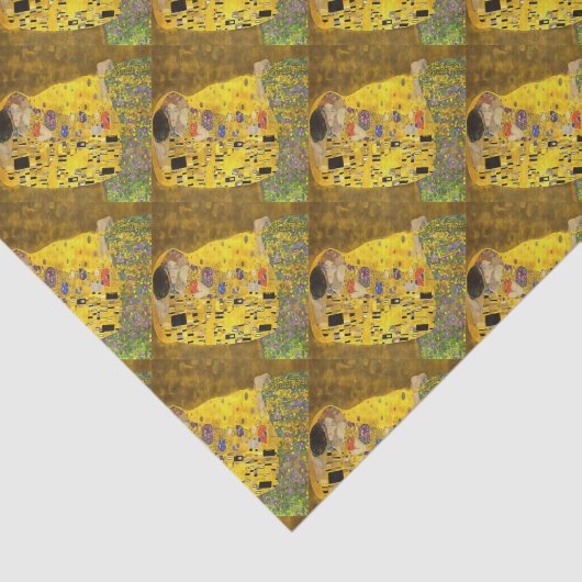 De Lovers Kiss Fine Art Acrylverf Tissuepapier (Detail)