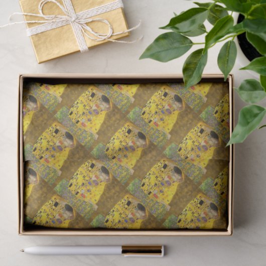 De Lovers Kiss Fine Art Acrylverf Tissuepapier (Geschenk)