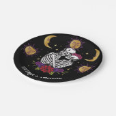 De Lovers Skeleton Couple Gothic Tarot Papieren Bordje (Gekanteld)