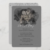 De Lovers Skeleton Painting Wedding Invitting Kaart (Voorkant / Achterkant)