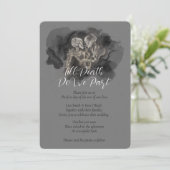 De Lovers Skeleton Painting Wedding Invitting Kaart (Staand voorkant)