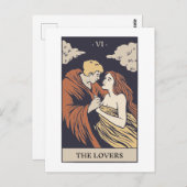 De Lovers Tarot Briefkaart (Voorkant / Achterkant)