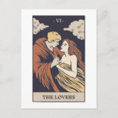 De Lovers Tarot Briefkaart (Voorkant)