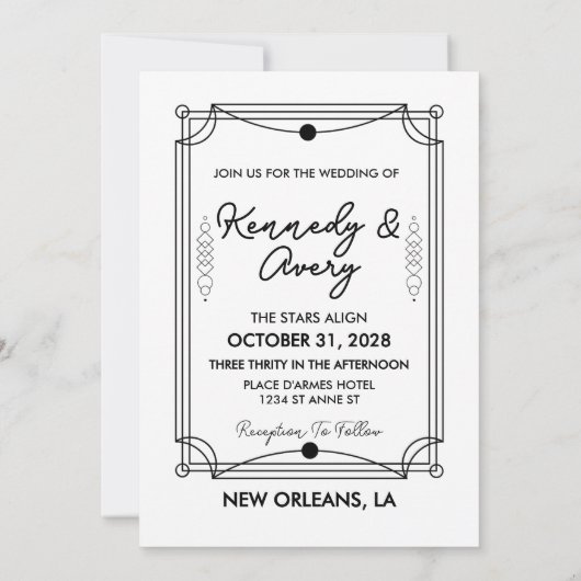 De Lovers Tarot bruiloft uitnodiging (Achterkant)