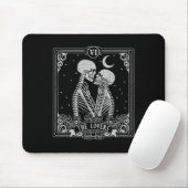 De Lovers Tarot Card Skeleton Valentijnse Halowee Muismat (Met muis)