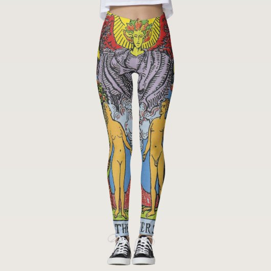 De Lovers Tarot Card Tarots Leading Leggings (Voorkant)