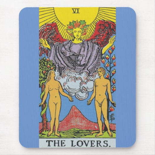 De Lovers Tarot Card Tarots Leading Muismat (Voorkant)