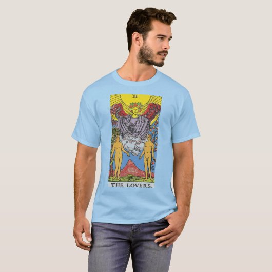 De Lovers Tarot Card Tarots Leading T-shirt (Voorkant volledig)