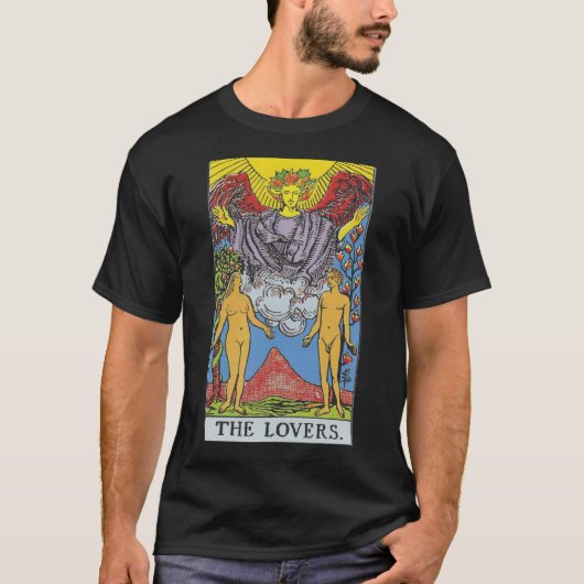 De Lovers Tarot Card Tarots Leading T-shirt (Voorkant)