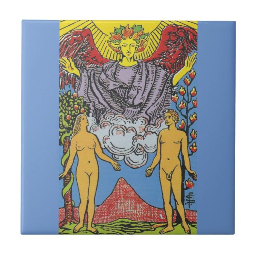 De Lovers Tarot Card Tarots Leading Tegeltje (Voorkant)