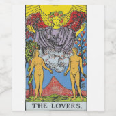 De Lovers Tarot Card Tarots Leading Wijn Etiket (Enkel label)