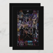 De Lovers Tarot Card Wedding Kaart (Voorkant / Achterkant)