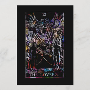 De Lovers Tarot Card Wedding Kaart