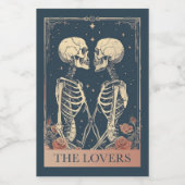 De Lovers Tarot Eten en Drinken Label Set Wijn Etiket (Enkel label)