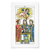 De Lovers Tarot-kaart Foto Afdruk (Voorkant)