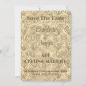 De Lovers Tarot Kaart Gold Foto Opslaan De Datum (Voorkant)