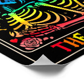 De Lovers Tarot Kaart Gothic Kissing Lesbian Skele Poster (Hoek)