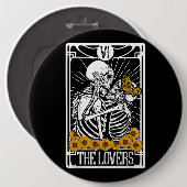 De Lovers Tarot-kaart leest heks esthetisch huis Ronde Button 6,0 Cm (Voorkant /achterkant)