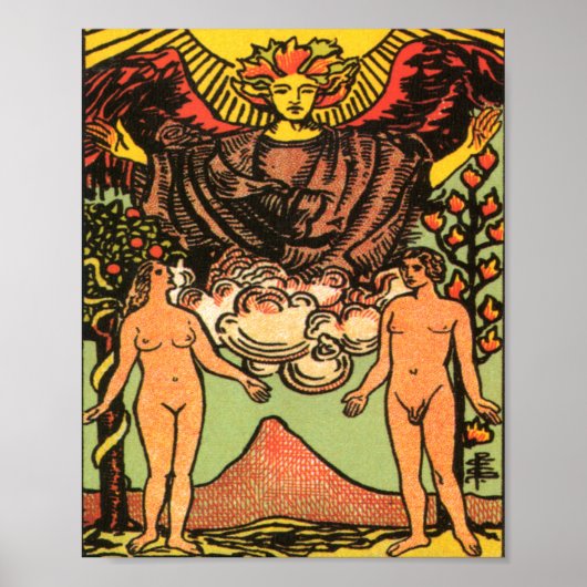 De Lovers Tarot-kaart Poster (Voorkant)