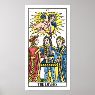 De Lovers Tarot-kaart Poster