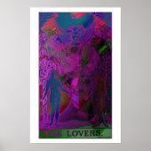 De Lovers Tarot Kaart Psychedelic Poster (Voorkant)