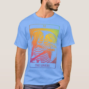 De Lovers Tarot Kaart Rainbow Occult Gothic Lesbia T-shirt