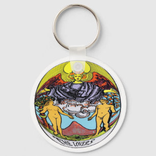 De Lovers Tarot-kaart Sleutelhanger