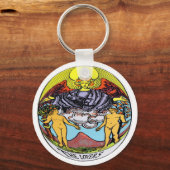 De Lovers Tarot-kaart Sleutelhanger (Voorkant)