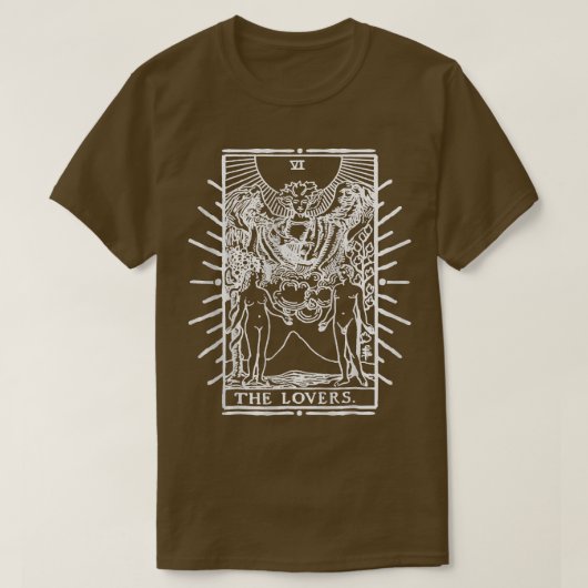 DE LOVERS TAROT KAART T-Shirt (Design voorkant)