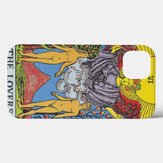 De Lovers Tarot Kaart Tarots die iPhone Case lezen (Achterkant (horizontaal))
