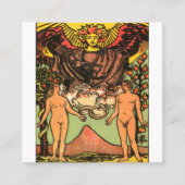 De Lovers Tarot-kaart Vierkante Visitekaartje (Voorkant)