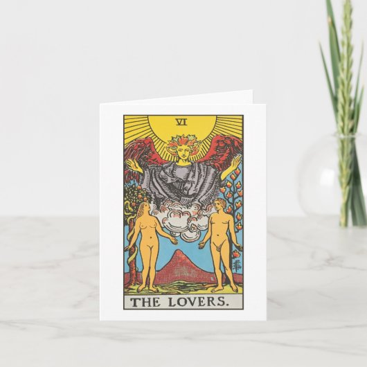 De Lovers tarot - Rider Waite Smith tarot Kaart (Voorkant)
