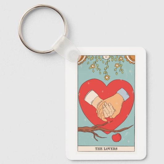 De Lovers tarotkaart moderne majoor Arcana Sleutelhanger (Voorkant)