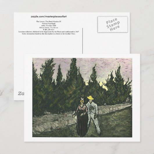 De Lovers Van Gogh Fine Art Briefkaart (Voorkant / Achterkant)