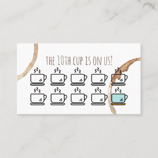 de loyaliteit beloont kaart coffeeshop koffie visitekaartje