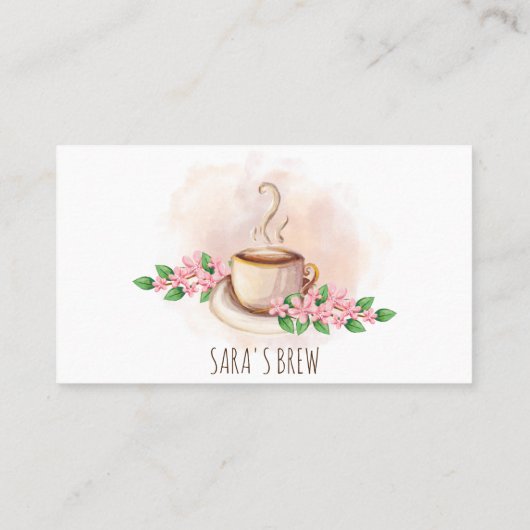 de loyaliteit beloont kaart coffeeshop koffie visitekaartje (Achterkant)