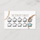 de loyaliteit beloont kaart coffeeshop koffie visitekaartje (Voorkant)