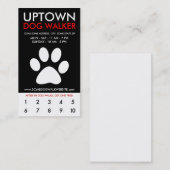 de loyaliteit van de hondenwandelaar klantenkaartje (Voorkant / Achterkant)