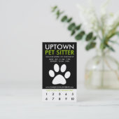 de loyaliteit van de stad waar het huisdier zich b klantenkaartje (Staand voorkant)