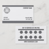 De loyaliteitsvisitekaartje van de autowasserette klantenkaartje (Voorkant / Achterkant)