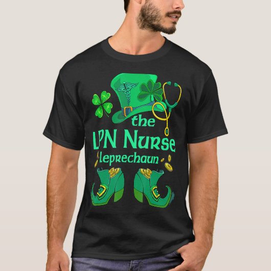 De Lpn Nurse Leprechaun St Patricks Day T - shirts (Voorkant)
