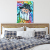 De Lubavitcher Rebbe Regenboog Canvas Afdruk (Insitu (Slaapkamer))